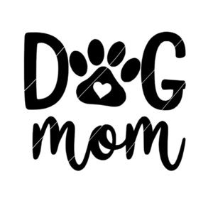Dog Mom Permanent Vinyl Decal‎ Car Mug Cup 4”